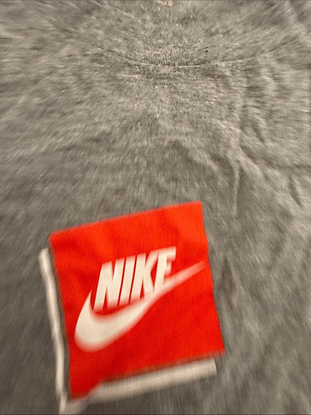 Nike Men's Heather Gray Short Sleeve T-Shirt with Red Logo xxl